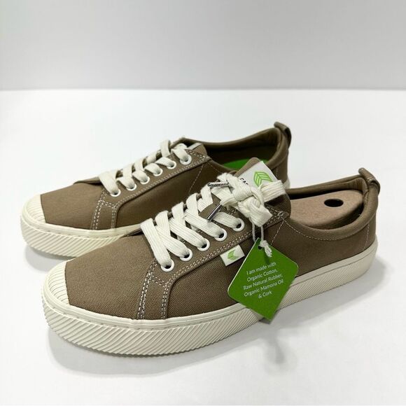 Cariuma OCA Low Burnt Sand Canvas Contrast Thread Sneaker Men’s 10 Women’s 11.5 - Picture 4 of 11